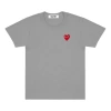 Comme Des Garçons Play (wmns) Comme Des Garcons Play Heart Logo Tee 'grey' In Gray