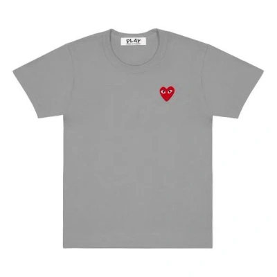 Comme Des Garçons Play (wmns) Comme Des Garcons Play Heart Logo Tee 'grey' In Gray