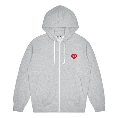 Comme Des Garçons Play (wmns) Comme Des Garcons Play Invaders Zip Hooded Sweatshirt 'grey'