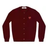 Comme Des Garçons Play (wmns) Comme Des Garcons Play Knit Cardigan Red Emblem 'burgundy'
