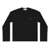 Comme Des Garçons Play (wmns) Comme Des Garcons Play L/s Basic T-shirt Small Red Emblem 'black'
