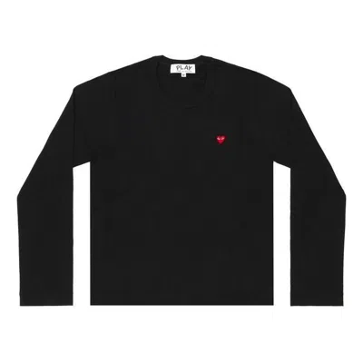 Comme Des Garçons Play (wmns) Comme Des Garcons Play L/s Basic T-shirt Small Red Emblem 'black'