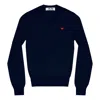 Comme Des Garçons Play (wmns) Comme Des Garcons Play L/s Basic T-shirt Small Red Emblem 'navy'