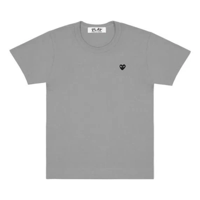 Comme Des Garçons Play (wmns) Comme Des Garcons Play Mini Logo Tee 'grey Black' In Gray
