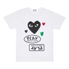 Comme Des Garçons Play (wmns) Comme Des Garcons Play Multi Heart T-shirt 'white Black'