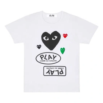Comme Des Garçons Play (wmns) Comme Des Garcons Play Multi Heart T-shirt 'white Black'