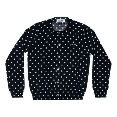 Comme Des Garçons Play (wmns) Comme Des Garcons Play Polka Dot Cardigan Black Emblem 'black'