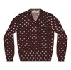 Comme Des Garçons Play (wmns) Comme Des Garcons Play Polka Dot Sweater Black Emblem 'burgundy'