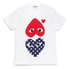 Comme Des Garçons Play Comme Des Garcons Play Play Polka Dot Cotton T-shirt In White