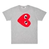 Comme Des Garçons Play (wmns) Comme Des Garcons Play Side Logo Tee 'grey' In Gray