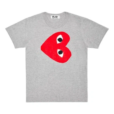 Comme Des Garçons Play (wmns) Comme Des Garcons Play Side Logo Tee 'grey' In Gray