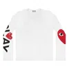 Comme Des Garçons Play (wmns) Comme Des Garcons Play Sleeve Logo Round Neck Long Sleeves 'white'