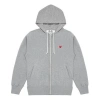 Comme Des Garçons Play (wmns) Comme Des Garcons Play Small Emblem Zip Hooded Sweatshirt 'grey'