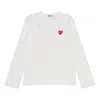 Comme Des Garçons Play (wmns) Comme Des Garcons Play Small Logo Long Sleeves Tee 'white Red'