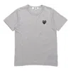 Comme Des Garçons Play Comme Des Garcons Play Grey And Black Small Heart Patch T-shirt In Gray