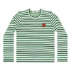 Comme Des Garçons Play (wmns) Comme Des Garcons Play Stripe Long Sleeves Tee 'green White'