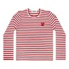 Comme Des Garçons Play (wmns) Comme Des Garcons Play Striped Long-sleeve T-shirt 'red White'