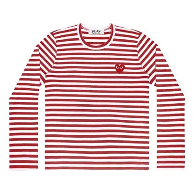 Comme Des Garçons Play (wmns) Comme Des Garcons Play Striped Long-sleeve T-shirt 'red White'