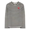 Comme Des Garçons Play (wmns) Comme Des Garcons Play Striped Long Sleeves Tee 'white Black' In Multi