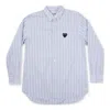 Comme Des Garçons Play (wmns) Comme Des Garcons Play Striped Shirt Black Emblem 'blue'