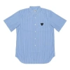 Comme Des Garçons Play (wmns) Comme Des Garcons Play Striped Short Sleeve Shirt Black Emblem 'blue'