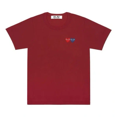 Comme Des Garçons Play (wmns) Comme Des Garcons Play Two Hearts Logo 'burgundy' In Red