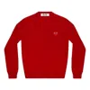 Comme Des Garçons Play (wmns) Comme Des Garcons Play V-neck L/s T-shirt Red Emblem 'red'