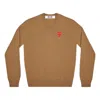Comme Des Garçons Play (wmns) Comme Des Garcons Play V-neck Pullover Red Emblem 'brown'