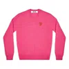Comme Des Garçons Play (wmns) Comme Des Garcons Play V-neck Pullover Red Emblem 'pink'