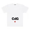 Comme Des Garçons Play (wmns) Comme Des Garcons Play X Cdg Crossover Logo T-shirt 'white'