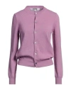 Comme Des Garçons Play Woman Cardigan Mauve Size S Wool In Purple