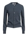 Comme Des Garçons Play Mélange-effect Wool Cardigan In 1 Navy