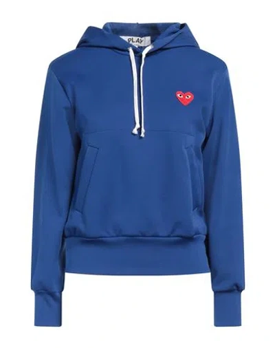 Comme Des Garçons Play Woman Sweatshirt Blue Size Xs Polyester In Blue