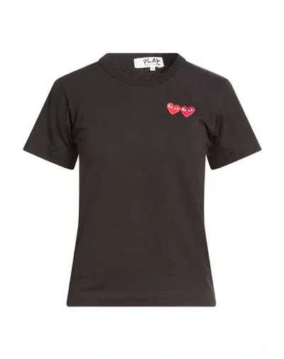 Comme Des Garçons Play Woman T-shirt Black Size L Cotton