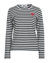 Comme Des Garçons Play Woman T-shirt Black Size L Cotton In Multi