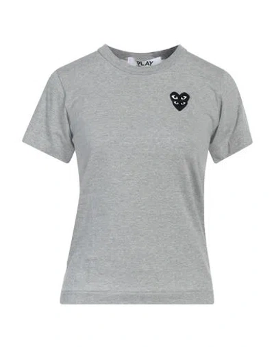 Comme Des Garçons Play Woman T-shirt Grey Size Xs Cotton