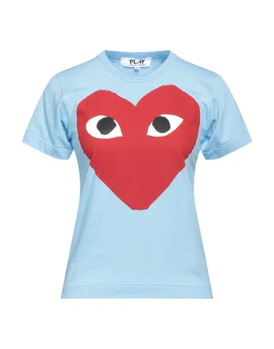Comme Des Garçons Play T-shirts In Blue