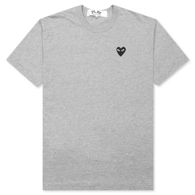 Pre-owned Comme Des Garçons Play Women's Black Heart Emblem T-shirt In Grey