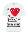 Comme Des Garçons Play Heart Patch T-shirt In Transparent