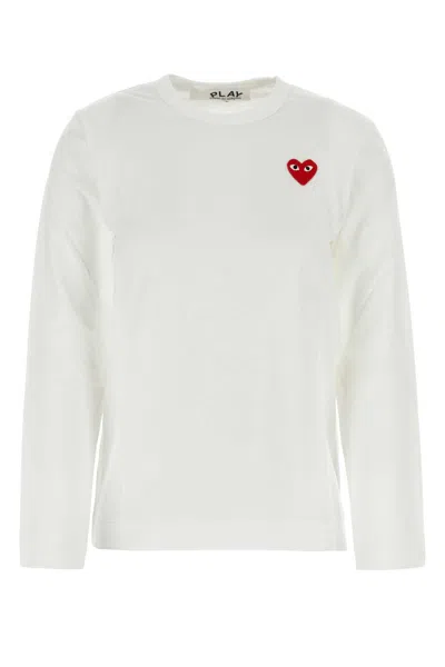 Comme Des Garçons Play Comme Des Garcons Play Sleeve Long-sleeve T-shirt In White