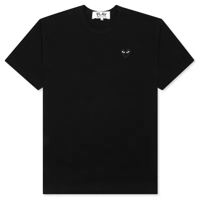 Pre-owned Comme Des Garçons Play Women's Emblem T-shirt In Black