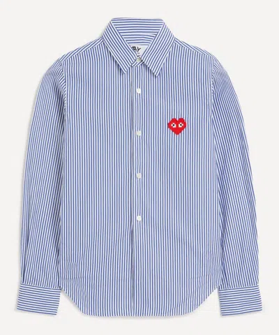 Comme Des Garçons Play Comme Des Garcons Play Women's Striped Heart Invader Shirt