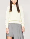 Comme Des Garçons Play Logo-embroidered Cotton-jersey Hoody In Ivory