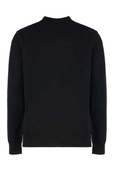 Comme Des Garçons Play Wool Cardigan In Black