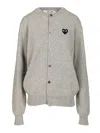 Comme Des Garçons Play Wool Cardigan Knitwear Grey In Gray
