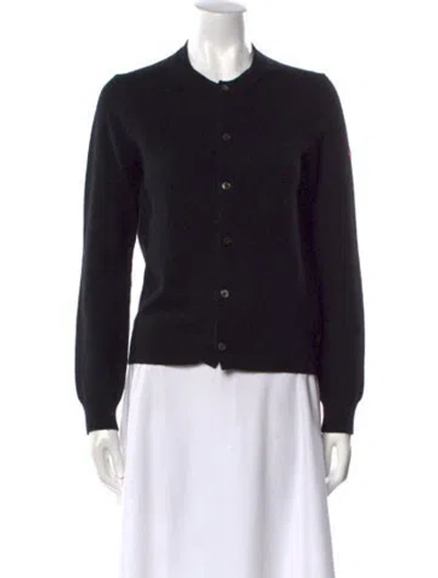 Pre-owned Comme Des Garçons Play Wool Crew Neck Sweater In Black