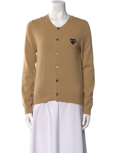 Pre-owned Comme Des Garçons Play Wool Crew Neck Sweater In Neutral