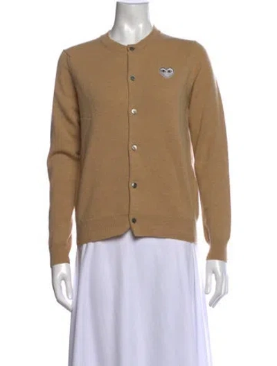 Pre-owned Comme Des Garçons Play Wool Crew Neck Sweater W/ Tags In Neutrals