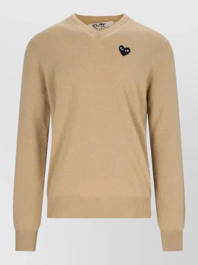 Comme Des Garçons Play Wool Crewneck T-shirt In Multi