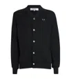 Comme Des Garçons Play Single-breasted Cardigan In Black